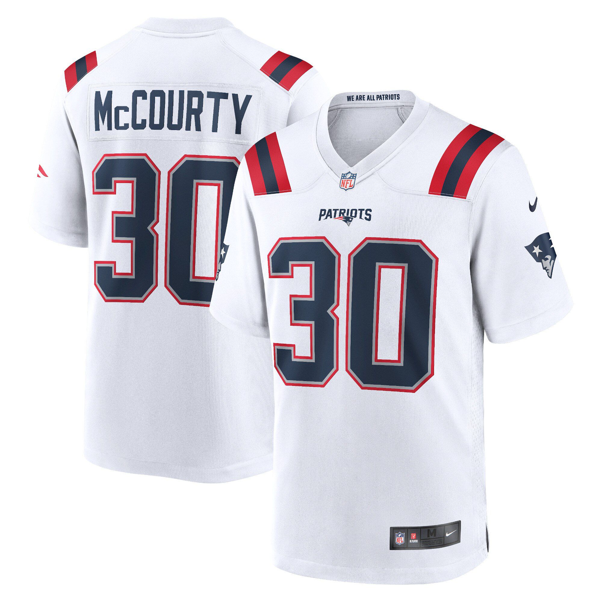 Men New England Patriots 30 Jason McCourty Nike White Game NFL Jersey